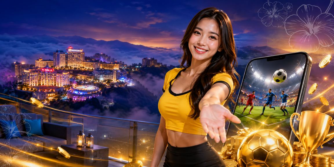 Pemandangan Genting Highlands dengan tema Pertaruhan Sukan